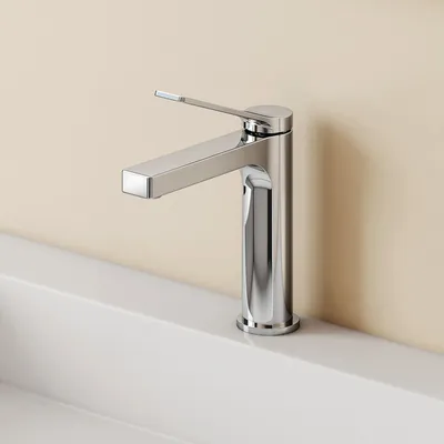 Obrázok produktu pre EMKE Kúpeľňová batéria chróm 195x173x46 mm, mosadz, keramická kartuša, kúpeľňová batéria, umývadlová batéria, umývadlová batéria