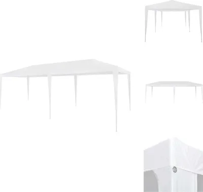 Produktbild von vidaXL Partyzelt 3x6 m PE Weiß -  Pavillons & Partyzelte