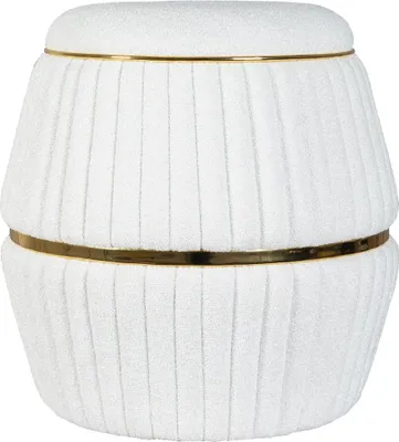Produktbild von Hocker Doric 210 Weiß / Gold