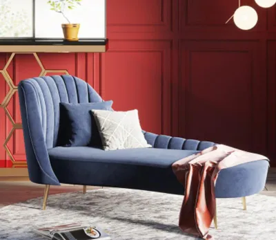 Produktbild von Chaise Lounge Liege Luxus Möbel Polster Liegen Sofa Relax Chaiselounge Samt Neu