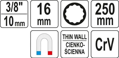 Produktbild von YATO Zündkerzenschlüssel 250mm