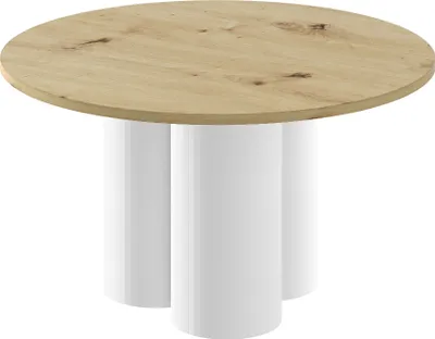 Produktbild von Design Couchtisch HRE-222 rund Hochglanz Wohnzimmer Tisch 80 x 50 cm