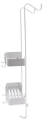 Produktbild von Hängendes Duschregal, Türmontiert, 2-stufiger Organizer, Silber