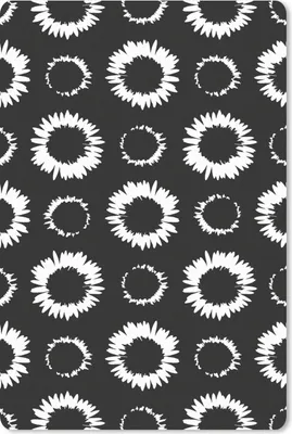 Produktbild von MuchoWow® Mauspad Mousepad Blumen - Muster - Schwarz 18x27 cm - Mousepads - Maus Mat - Pad - Mausunterlage