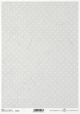 Zdjęcie produktu dla Papier ryżowy do decoupage w kropki  ITD-R1721 - A4