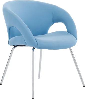 Produktbild von Bürostuhl Dagudel, Wartestuhl mit Armlehnen für Büro, Ergonomischer Wartestuhl, 58x59h72 cm, Hellblau
