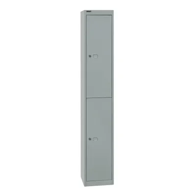 Image de BISLEY Vestiaire Office, 2 casiers, argenté