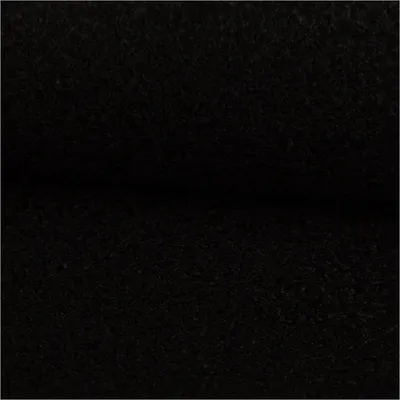 Produktbild von Teddystoff Meterware Bouclé uni schwarz 150cm