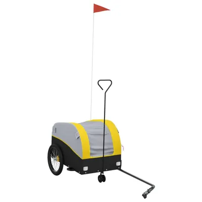 Produktbild von vidaXL Fahrradanhänger Schwarz und Gelb 30 kg Eisen