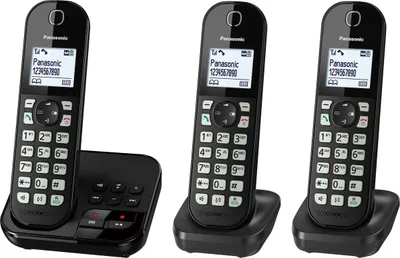Obrázek produktu pro Panasonic KX-TGC 463GB - DECT-Telefon - Kabelgebundenes Mobilteil - Freisprecheinrichtung - 120 Eintragungen - Anrufer-Identifikation - Schwarz