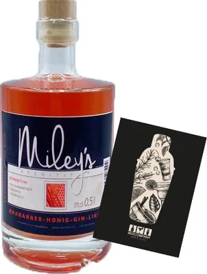 Produktbild von Mileys Rhababer-Honig-Gin-Likör 0,5l (20% Vol.)- [Enthält Sulfite]
