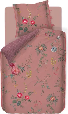 Produktbild von Pip Studio Perkal-Baumwolle-Bettwäsche-Garnitur Fleur Grandeur Farbe Rosa Größe 200x200+2x80x80 AL
