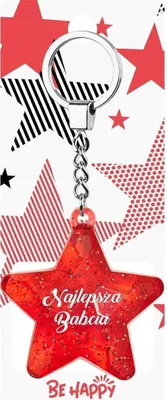 Produktbild von Schlüsselanhänger Stern – Die beste Oma – Be-Happy Gifts