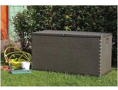 Immagine prodotto di Baule cassapanca multiuso Garden Rattan resina 120x57x63 cm