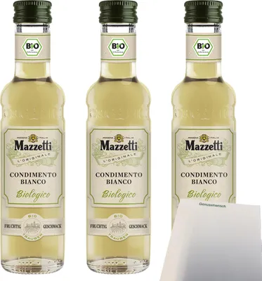 Produktbild von Mazzetti Condimento Bianco fruchtig 3er Pack (3x250ml Flasche) + usy Block