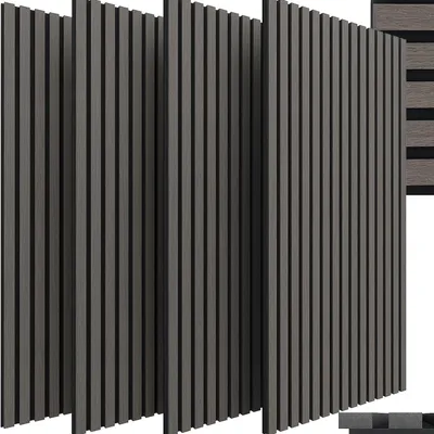 Produktbild von 3D-Akustikpaneele – Set mit 4 Stück – 120x60x2,1 cm – Holzoptik – Filz