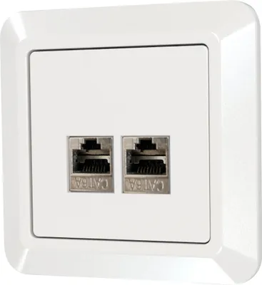 Obrázek produktu pro Síťová zásuvka McPower ''Cup'' CAT6A, zapuštěná, plně stíněná