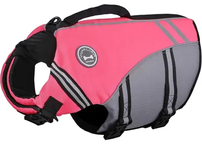 Produktbild von Schwimmweste Hund M Neon-Rosa 56-64 cm Brustumfang Auftrieb Schwimmhilfe