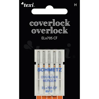 Obrázek produktu pro Jehly pro overlocky/coverlocky TEXI OVERLOCK/COVERLOCK ELX705 CF 5x80
