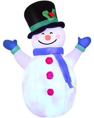 Aufblasbarer Weihnachts-Schneemann 1,2 m mit LED