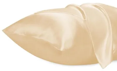 Produktbild von PromoHome® 2er-Pack Satin-Kissenbezüge Standardgröße - weiches Mikrofaser - Umschlagverschluss - knitterfrei - atmungsaktiv - Champagner