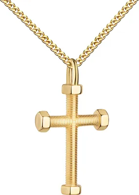 Produktbild von Kreuzanhänger Gold 333 8 Karat Anhänger Goldkreuz Schutzsymbol. Mit Kette 60 cm