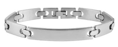 Produktbild von Akzent Gliederarmband aus Edelstahl in silberfarbig