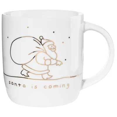 Produktbild von ASA Henkelbecher, santa is coming weiß glänzend linia 18065414