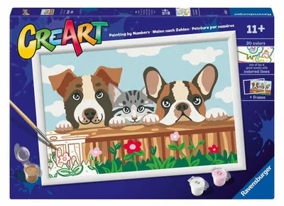 Image de Ravensburger CreArt Peinture sur Numéro - Chat et Chiens