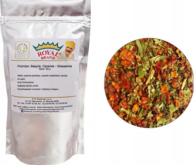 Produktbild von Sonnengetrocknete Tomaten mit Knoblauch und Basilikum 100 g Frische Kräuter Premium Salzfrei