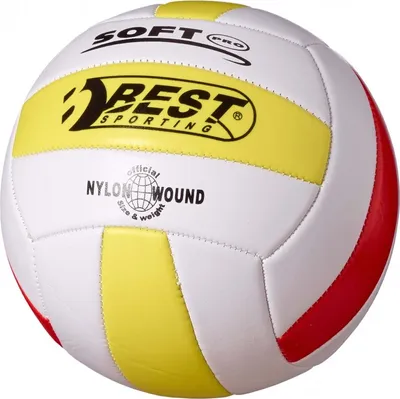 Produktbild von Best Sporting Volleyball Soft Pro Größe 5, weiß/gelb/rot oder weiß/hellblau/blau