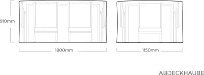 Produktbild von Kettler Abdeckhaube für Sitzgruppe Tisch 160 x 95 cm + 6 Sessel