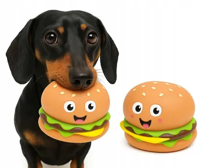 Produktbild von Nobleza Hamburger Vinyl Quietschendes Hundespielzeug