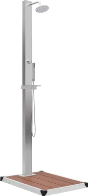 Produktbild von vidaXL Gartendusche mit Bodenelement WPC Edelstahl