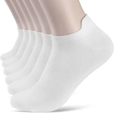 Produktbild von Sneaker Socken Herren Damen mit Fersenlasche Anti-Blasenschutz Baumwolle - 13600 Weiß 35-38 6 Paar