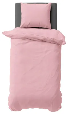 Produktbild von 2 teilige Uni Bettwäsche 135x200 cm Mikrofaser Rosa Bettbezug Garnitur Set