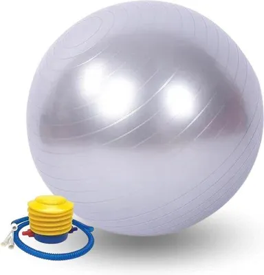 Obrázek produktu pro Cvičební míč z PVC, 45 cm. Odolný proti prasknutí, protiskluzový, nafukovací.