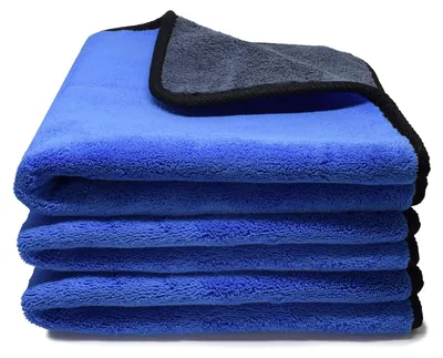 Obrázek produktu pro Mikrovláknová utěrka leštící hadřík - Mikrovláknové utěrky - 30 x 30 cm - 3 ks - Modrá - Na lak auta a motocyklu