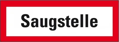 Produktbild von Dreifke® Schild I Feuerwehrschild Saugstelle, DIN 4066, Aluminium, 297x105mm,...