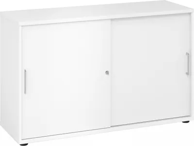 Produktbild von BETA 1752S - 2 OH Weiß/Weiß Schiebetürenschrank Metallgriff