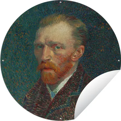Produktbild von MuchoWow® Gartenposter Outdoor-Poster Rund Kunst - Van Gogh - Alte Meister - Selbstporträt Ø 150 cm Gartendeko Rundes Poster draußen
