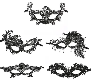 5 venezianische Masken – Karneval, Maskenball, Augenmasken, Unisex
