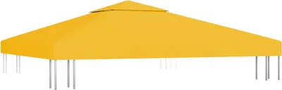 Obrázok produktu pre vidaXL Pavilónová strešná plachta s komínovým prieduchom 310 g/m² 3x3 m žltá