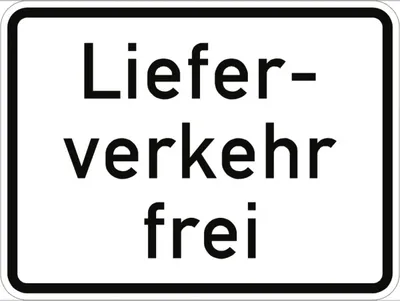 Produktbild von Verkehrsschild VZ1026-35, Lieferverkehr frei, Alu, RA1, 600x450 mm