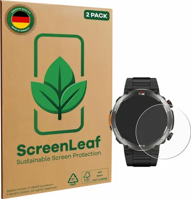 Produktbild von 2x ScreenLeaf Schutzfolie für Yxtel W50Pro 1.45" nachhaltiger Displayschutz Display Schutz Folie Klar Transparent