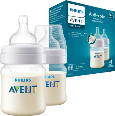 Zdjęcie produktu dla Philips Avent butelka dla niemowląt SCY10002 125ml antykolkowa bez BPA szczelna