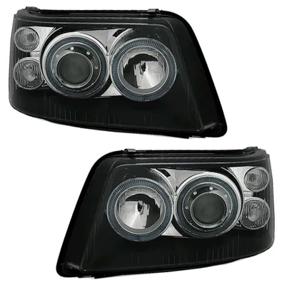 Produktbild von Angel Eyes Scheinwerfer Set in Schwarz für VW T5 (4/2003-8/2009) Halogen