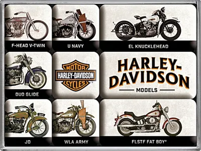 Zdjęcie produktu dla Magnesy Na Lodówkę 9Szt Harley Davidson