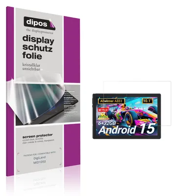 Produktbild von 2x Schutzfolie für DigiLand MID1050 klar Displayschutzfolie Folie Display Schutz dipos
