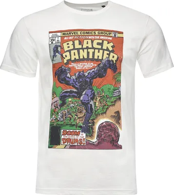 Produktbild von Recovered T-Shirt Marvel Black Panther im zeitlosen Design Ecru M